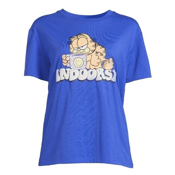 Garfield Juniors XXXL Graphic Boyfriend graphic Tee relaxed pullover Nickelodeon - Picture 4 of 4